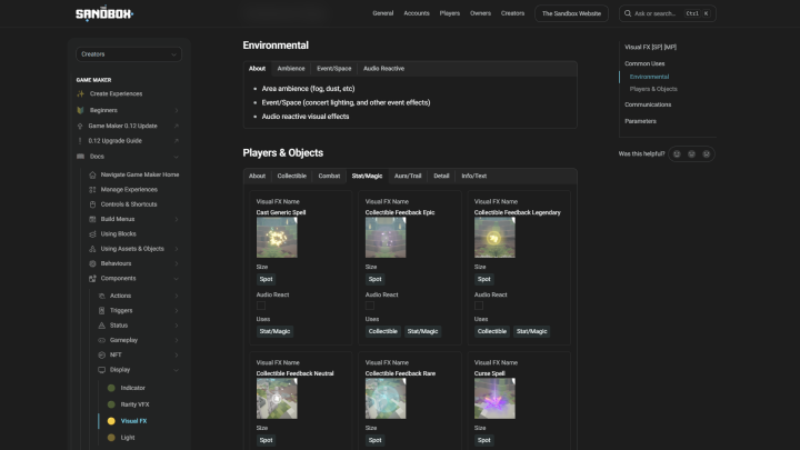 Documentation screenshot