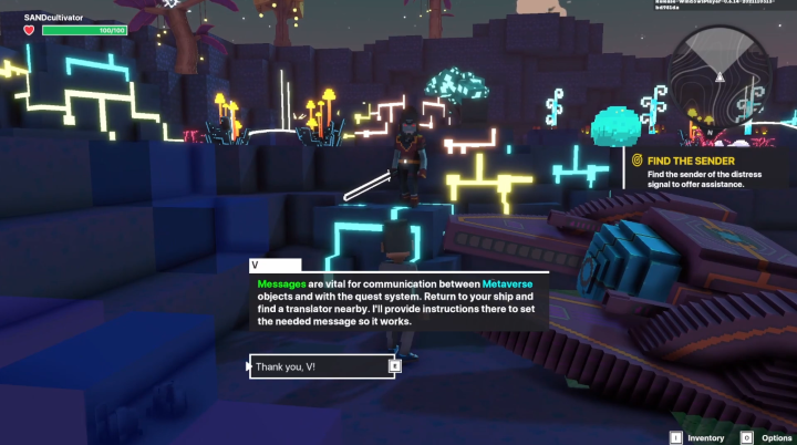 Screenshot of game prototype