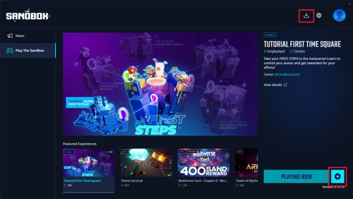 Screenshot of featured tutorial games