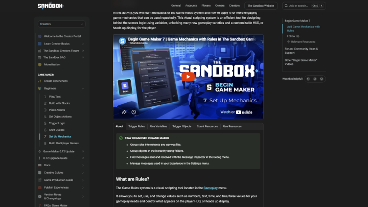 Documentation screenshot